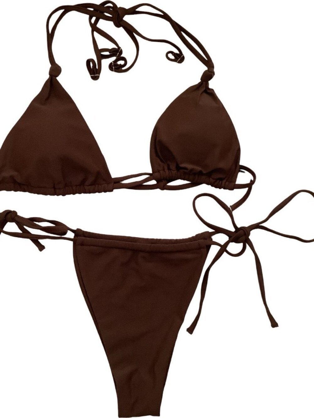 ZAFUL Women's Size Large Cutout Bikini Side Tie High Leg Cheeky Two-Piece. New